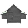 vidaXL Hühnerstall Grau und Weiß 150x96x110 cm Massivholz Tanne