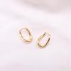 18K Gold Minimalist Retro Hoop Earrings for Women - Versatile and Stylish European/American Design.