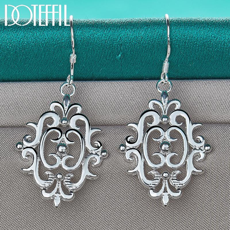 Geometric Earrings Silver Fashion Jewelry