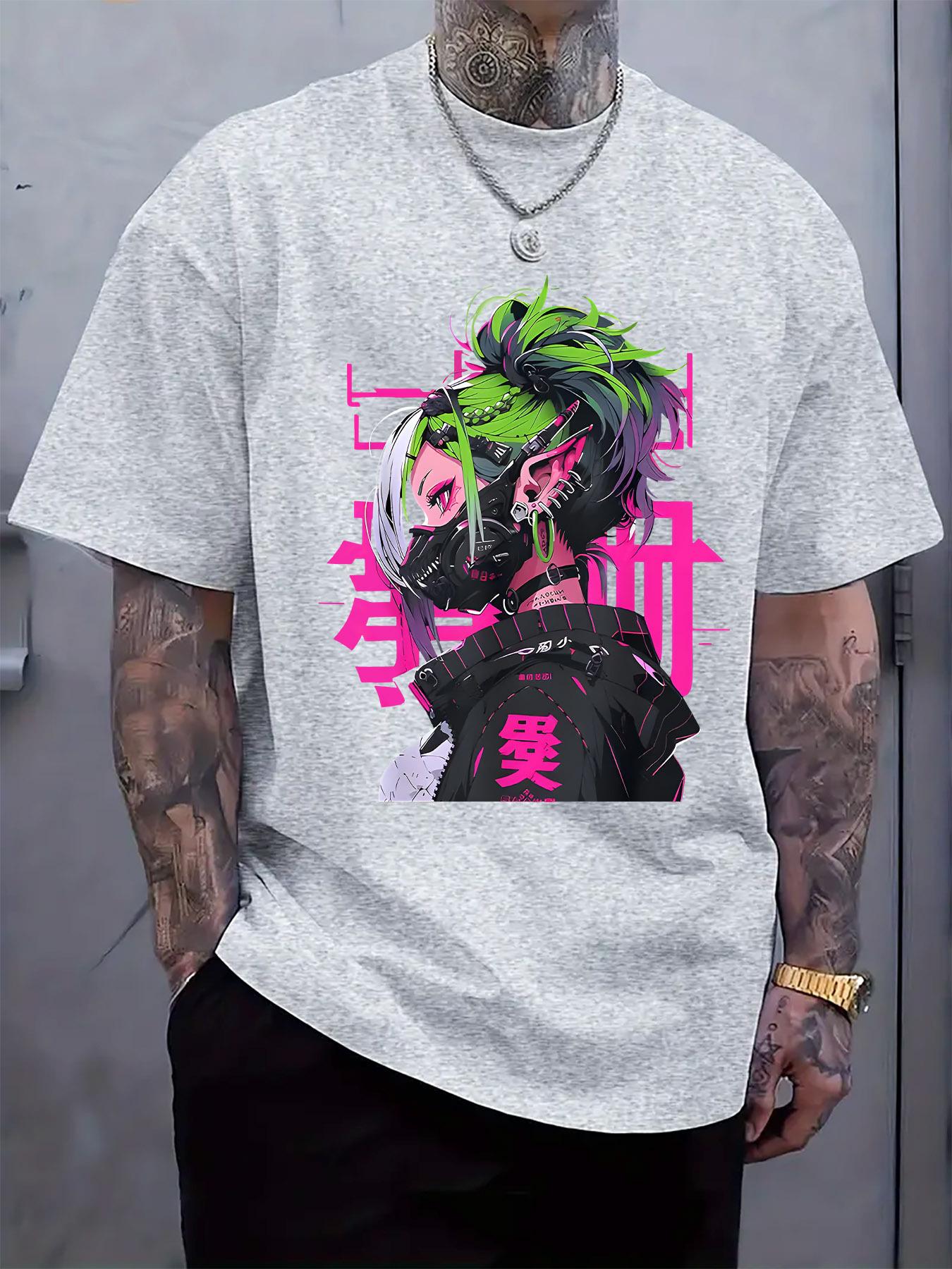 Cyberpunk Graphic Print T-shirt XXXXL