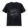 Vintage Streetwear Polite Unisexace Slogan Ribbon Print Casual T Shirt Vintage Washed Slightly Top For Everyday Wear Unisex Soft