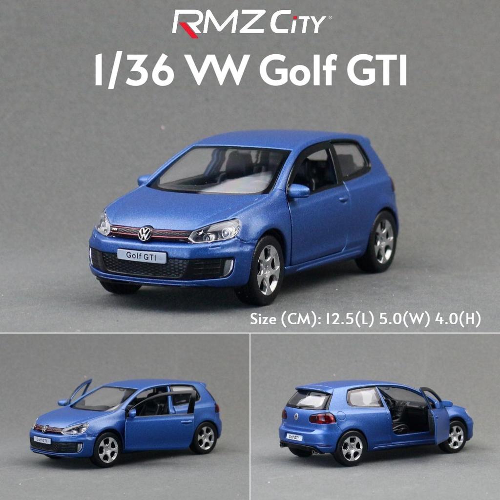 Volkswagen Golf GTI 5palcové kovové auto simulace odlévaný a hračkový vůz RMZ city 1:36 dárků ze slitinových modelů pro děti