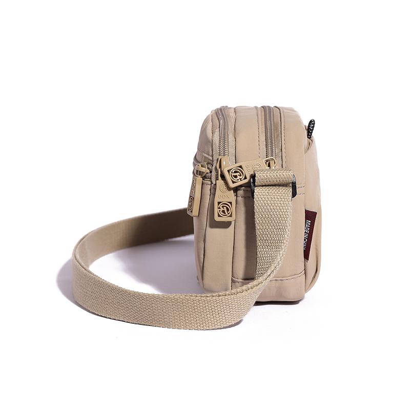 Compact Nylon Crossbody Bag with Zipper Closure Casual Small Shoulder Purse for Daily Travel