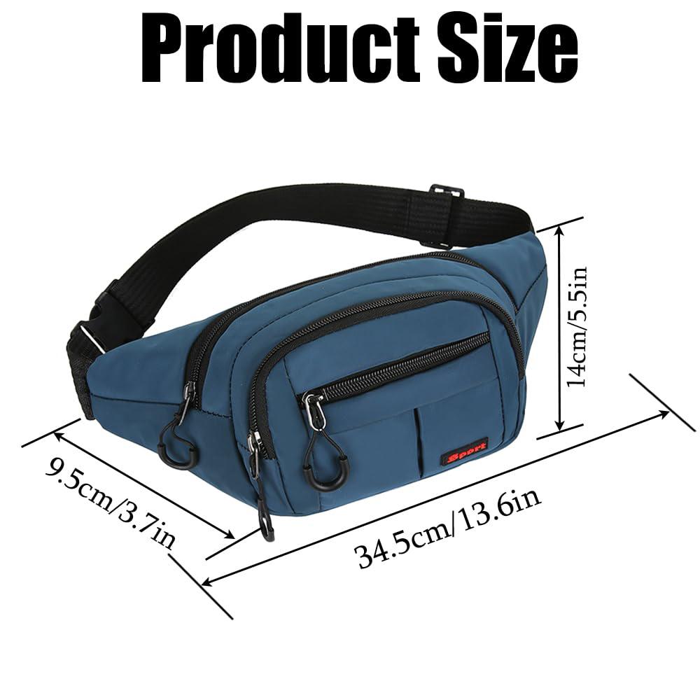 Men Women Waist Bum Bag Waterproof Sports Running Hiking Cycling Unisex Fanny Pack Holiday Travel Money Belt Pouch Wallet