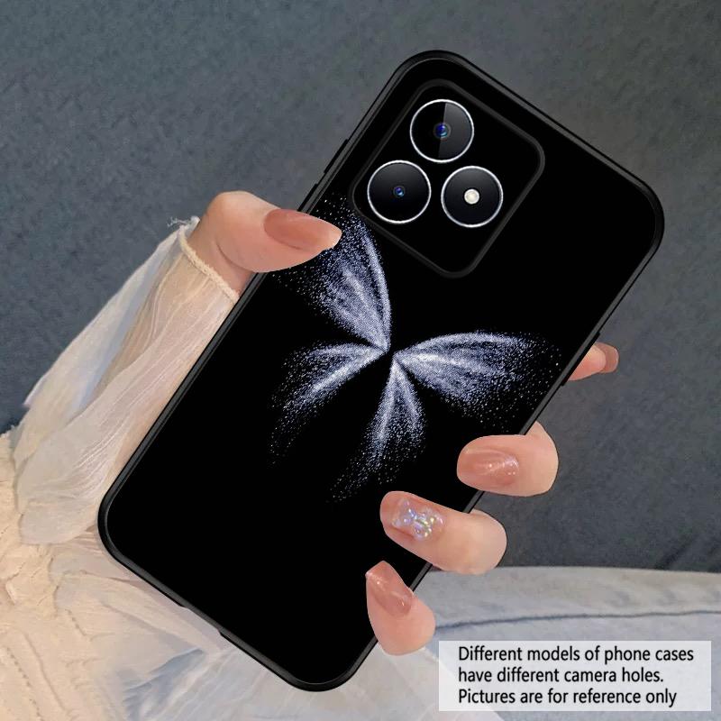 White Butterfly For Oppo Realme 11 12X 12 14 Pro Plus 5G 8 C 55 63 65 51 53 67 75 4G GT2 7 Note 7 50 Silicone Soft Phone Case