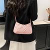 Personality Contrast Underarm Bag New Fashion Ladies Bag Denim Rhombus Mao Mao Shoulder Bag Crossbody Bags for Women