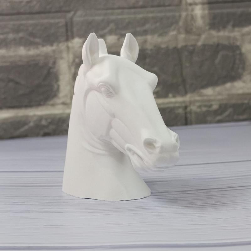 Realistic Horse Head Silicone Mold for Handmade Home Decoration Desktop Ornament Epoxy Resin Mould Gypsum Plaster Mold
