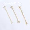 Hot Selling Electroplating 925 Sterling Silver Chain DIY Cable Chain Extender Spring Buckle Making Jewelry