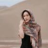 Shawl for Women, Summer Thin Ethnic Style Travel Cotton Linen Scarf, Desert Photo Beach Silk Scarf, Sun Protection Headscarf