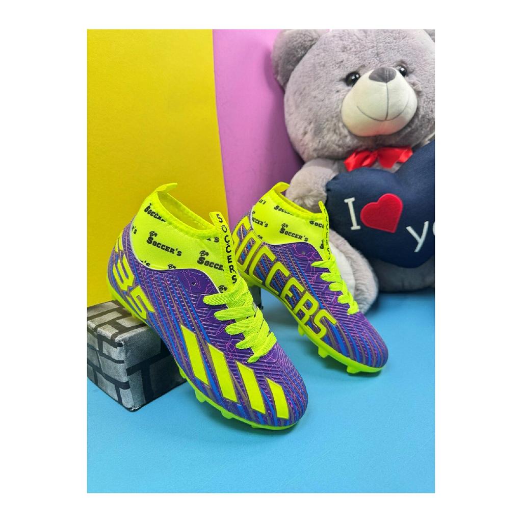 Boys' Astroturf Field Crampon Socks Spiked Football Sports Shoes F35kr