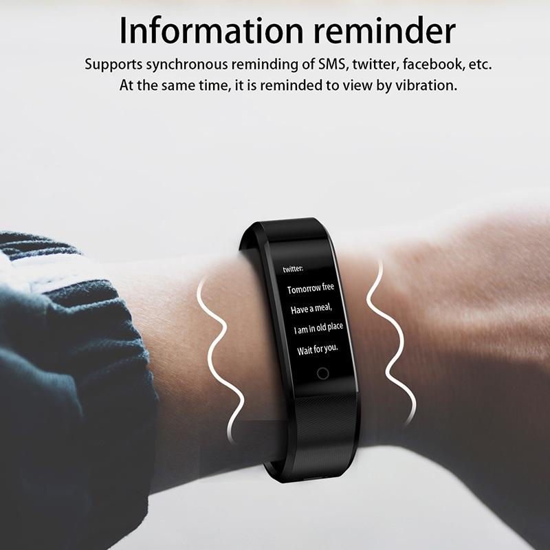 Smart Watch Fitness Tracker Heart Rate Monitor Blood Pressure Bracelet Pedometer