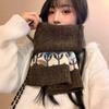 Fair Island Jacquard Knitted Scarf Women's Autumn and Winter Retro Coffee Color Thickened Warm Scarf Korean Atmosphere Wool