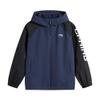 Kids' Fleece-Lined Water-Repellent Hooded Windbreaker