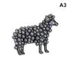 Elegant Sheep Goat Shaped Brooch Rhinestone Pearls Lapel Pin Animal Brooch Perfect For Daily Wear Party Dresses