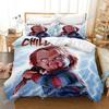 Horror Movie Child Of Play Chucky Bedding Set 3D Printed Suitable For Bedroom Duvet Cover Set With Pillowcases Kids Home Textile