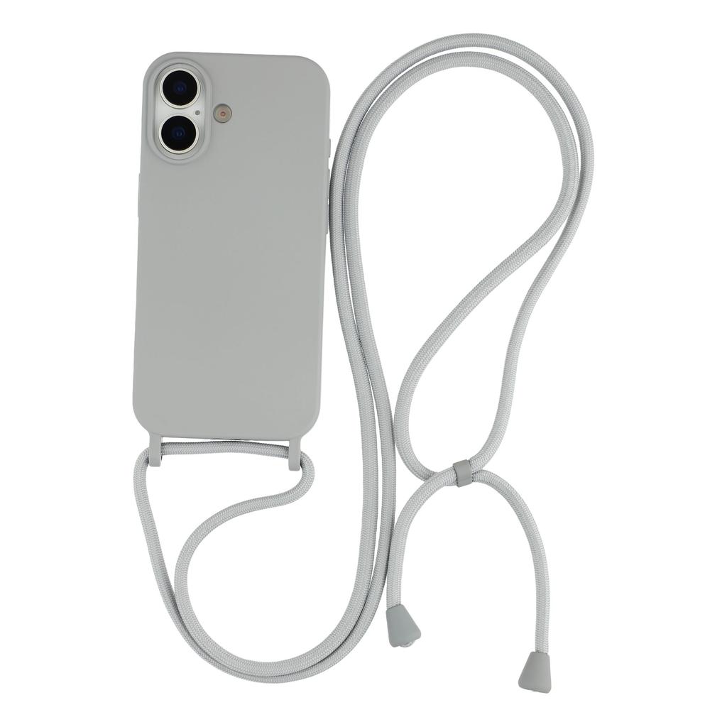 Für iPhone 17 Hülle Flüssigsilikon Schutzhülle mit Umhängeband