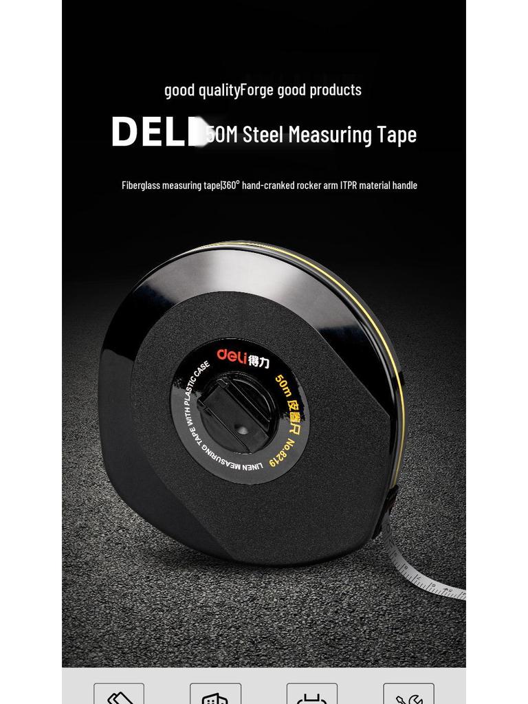 Deli Leather Tape Measure: 30 & 50m Glass Fiber Graduated Tape