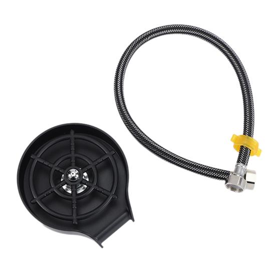 Küchenspüle, Glasspüler, Hochdruck, leistungsstarke Sprühdüsen, freihändige Bedienung, 360-Grad-drehbarer Tassenspüler, Spülbeckenaufsatz