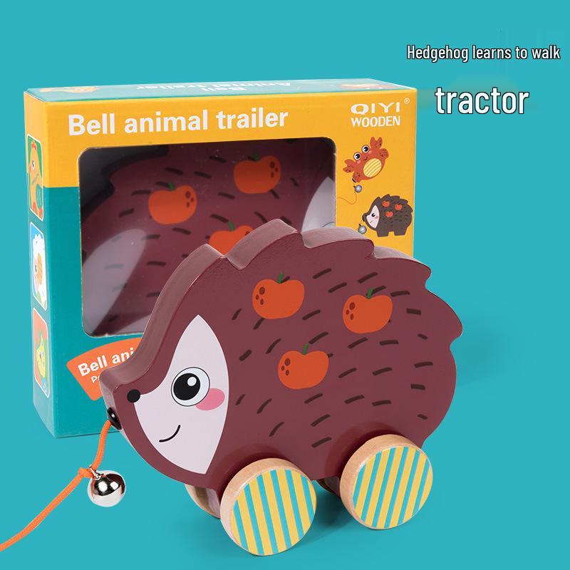 Cartoon Animal Pull Cart and Leash - Early Education Toy for Infants 0-3 Years