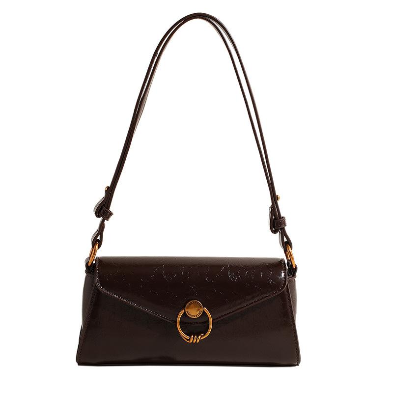 Korean Version of Foreign Style Small Bag, Baguette Women's Bag, Spring and Summer New One-shoulder Underarm Bag, Textured Foreign Style Crossbody Sma