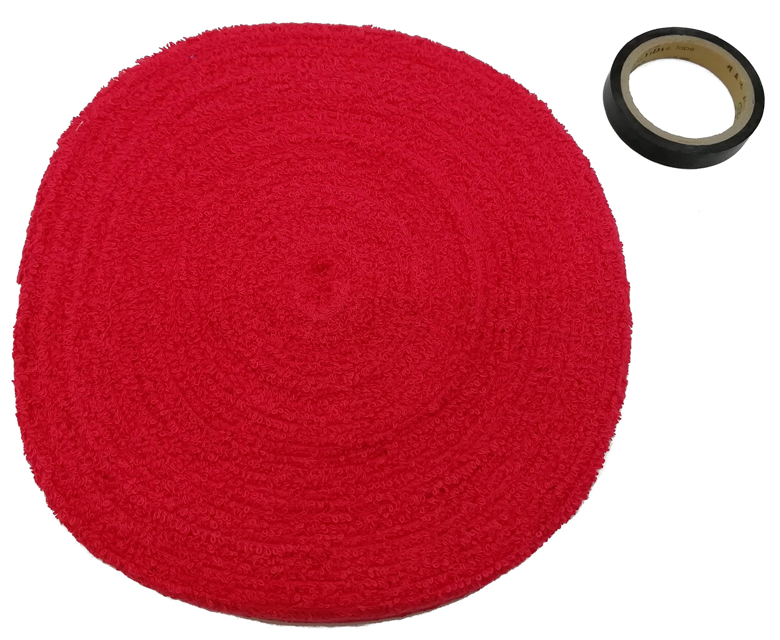 

Cotton Grip Tape 10 Meters with End Tape for and Squash [phalatina] Thick, Quick-Drying Towel, Long, Badminton, Tennis, (Red)