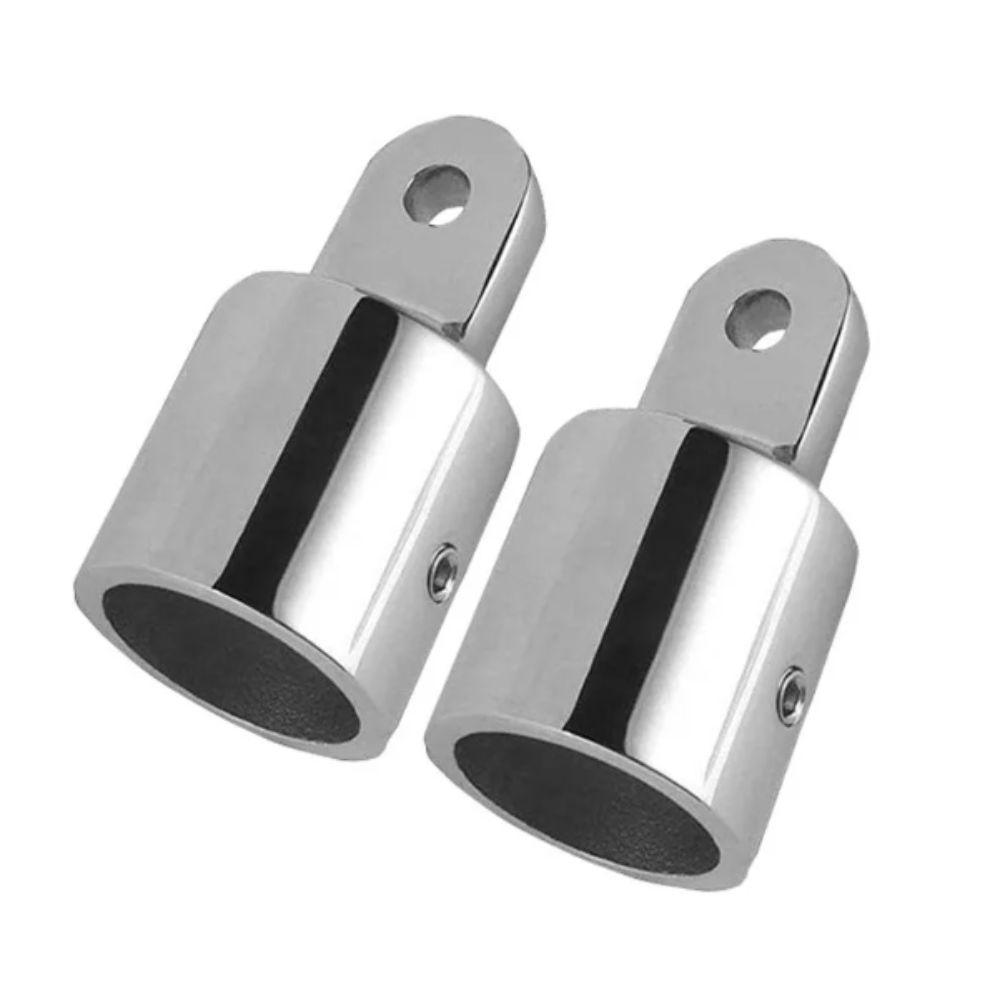 316 Stainless Steel Deck Hinge Slide Cap 22mm Pipe Canopy Tube End External Eye End Yacht Canopy