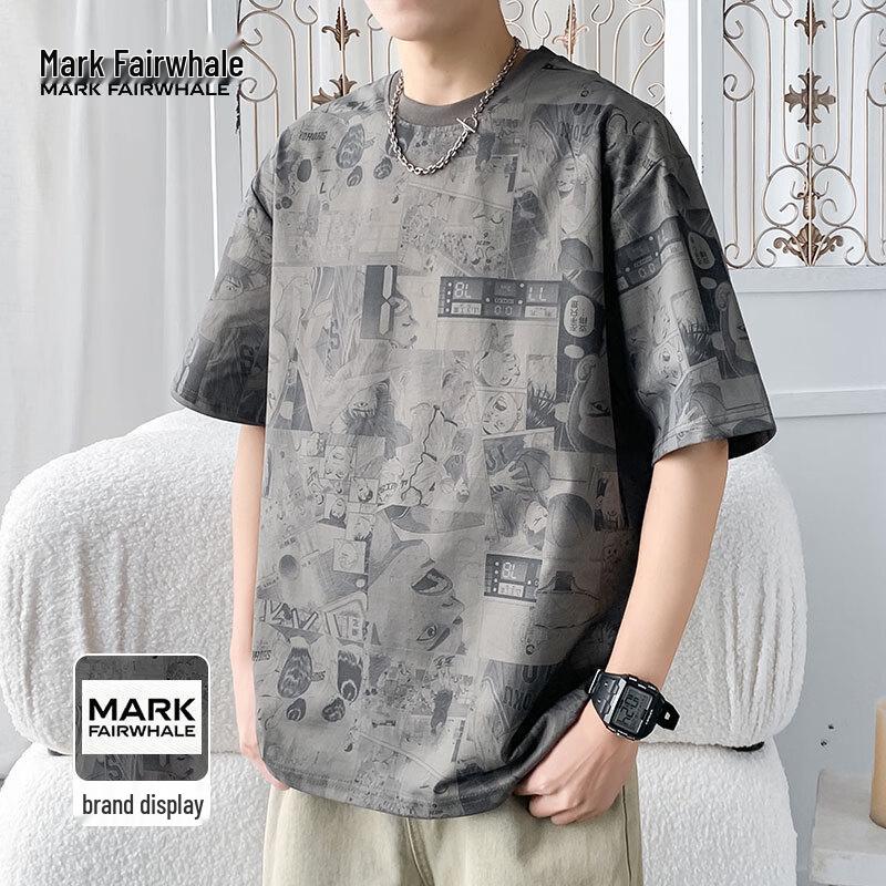

MARK FAIRWHALE Men s 2026 Summer Ice Silk Short Sleeve T-Shirt 2XL