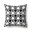 Polyester Pillowcase Peach Leather Velvet Black and White Geometric Printed Pillowcase Waist Cushion Cover Bedside Cushion Cover Bedside Cushion Cover