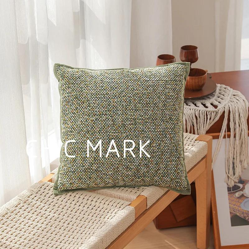 

Наволочка на декоративную подушку с цветами, вышивка, штамповка, наволочка на поясничную подушку, новый декор 2025, домашняя декоративная наволочка 30x50/45X45 см