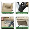 Portable High-Back Folding Outdoor Lounger with Armrests and Added Cotton - Ideal for Camping, Beach, Lunch Breaks, and Sea Dog Relaxation.