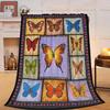 Vintage Colorful Butterfly Blanket Butterfly Gifts Women Girls Butterflies Throw Blanket Soft Cozy Fleece Fuzzy Plush Flannel