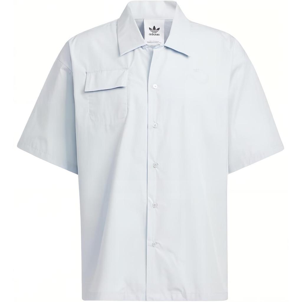 adidas Originals Three Leaves Collar Workwear Casual Short Sleeve Shirt HU1239