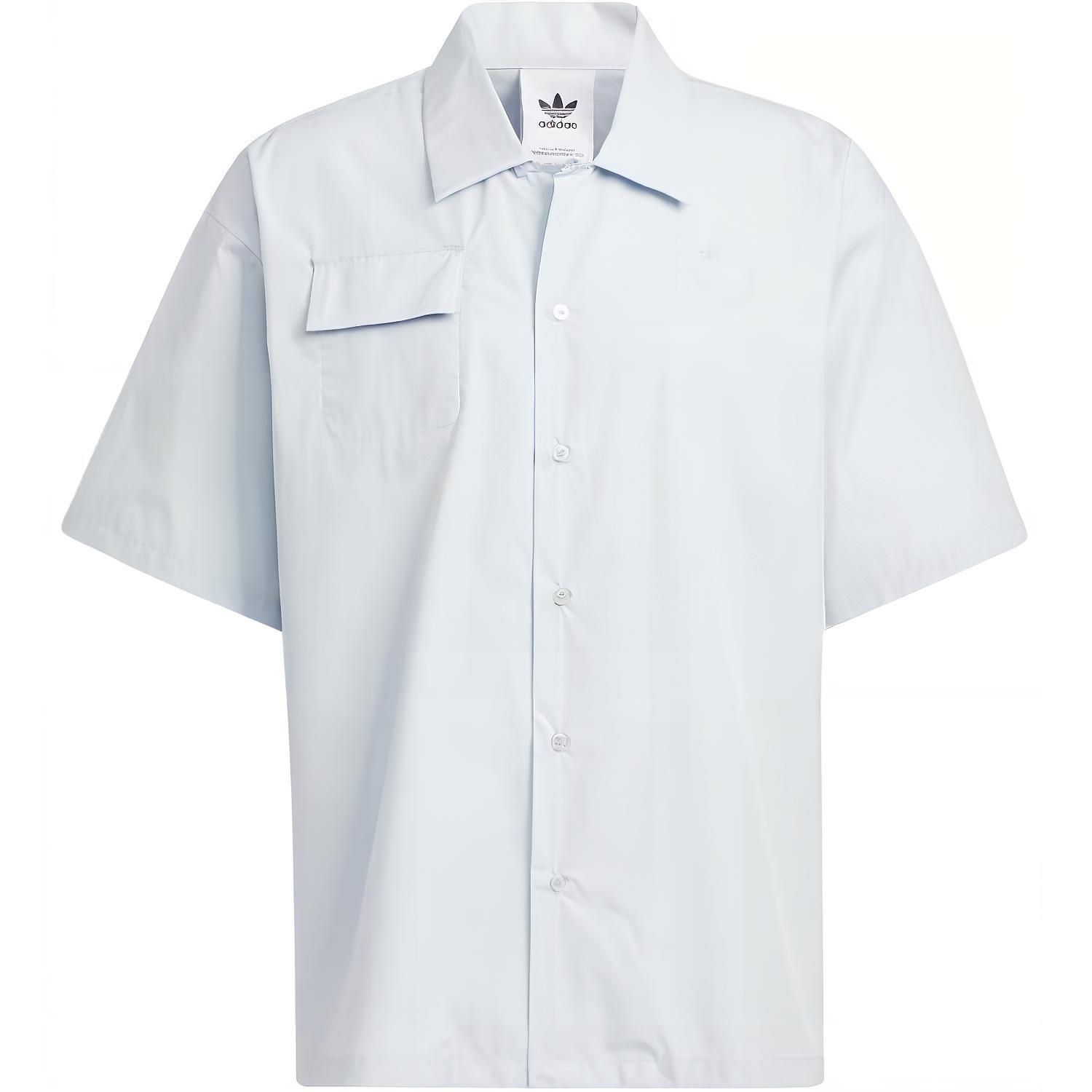 adidas Originals Three Leaves Collar Workwear Casual Short Sleeve Shirt HU1239 XL