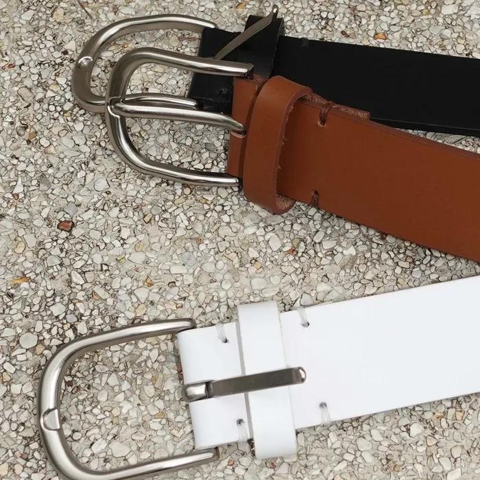 Tirare Project Belt Tirare Project Belt_ANCHOR - 1908 Italy Cowhide Leather Belt _ White