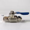 Lead Free Brass Valve,Purifier fittings connections Faucet ball valve 1/4"3/8" 1/2" Mini Ball Valve with Switch use