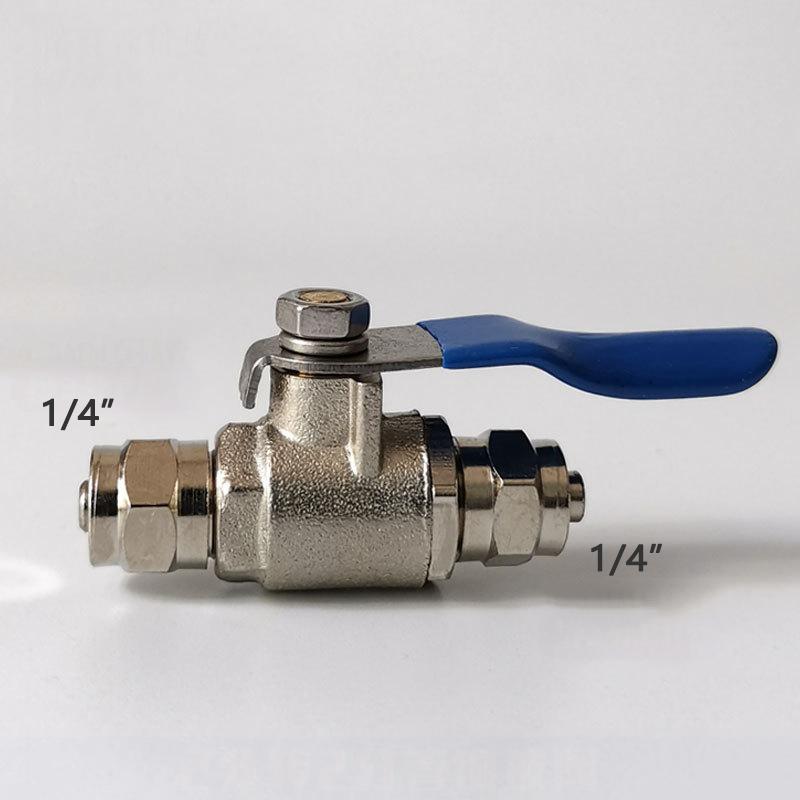 Lead Free Brass Valve,Purifier fittings connections Faucet ball valve 1/4"3/8" 1/2" Mini Ball Valve with Switch use