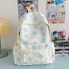 Star Printed Cute Girl Backpack For School And Daily Use Made Of Nylon