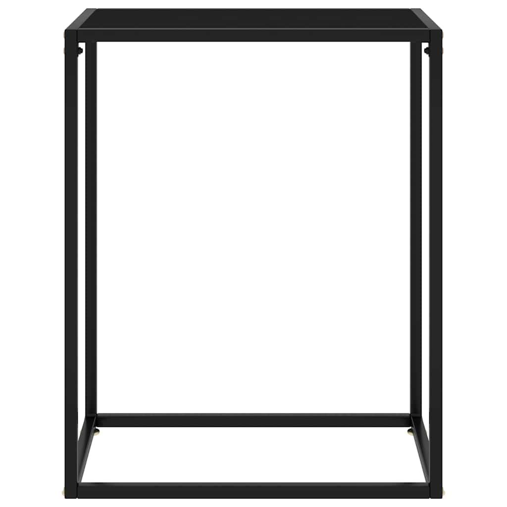 Console Table Black 60 X 35 X 75 Cm Tempered Glass