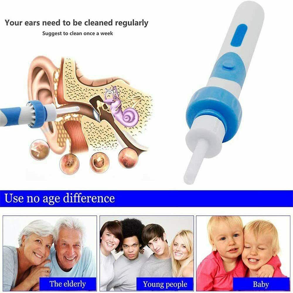 Safety Products Electric Ear Cleaner Wax Remover Dirt Fluid Removal Device Earwax Cleaning Tool