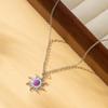 Delicate Zicron Necklace With Copper Accents And Eyecatching Star Shapes For Women