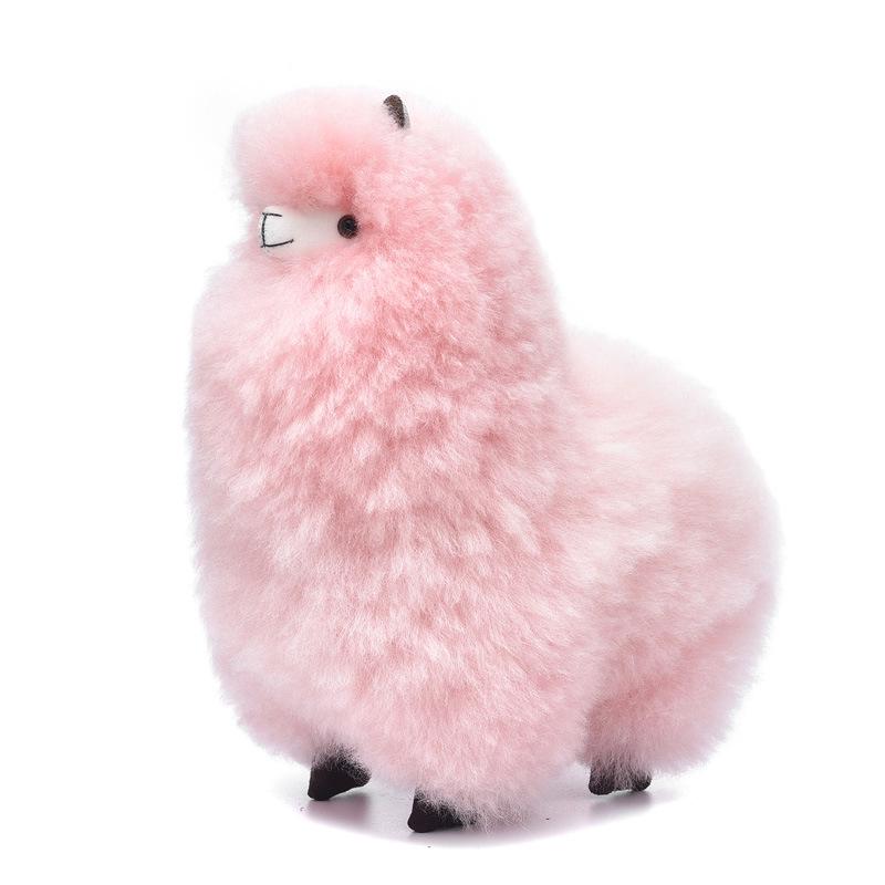 Peruvian Handmade Alpaca Wool Plush Toy - Warm Camel Wheat Doll Ornament, Cozy Gift