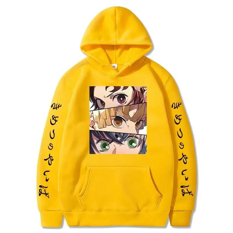Anime Hoodies Men Autumn Winter Long Sleeve Harajuku Unisex Pullover Fashion Casual Hooded Sweatshirts Tops