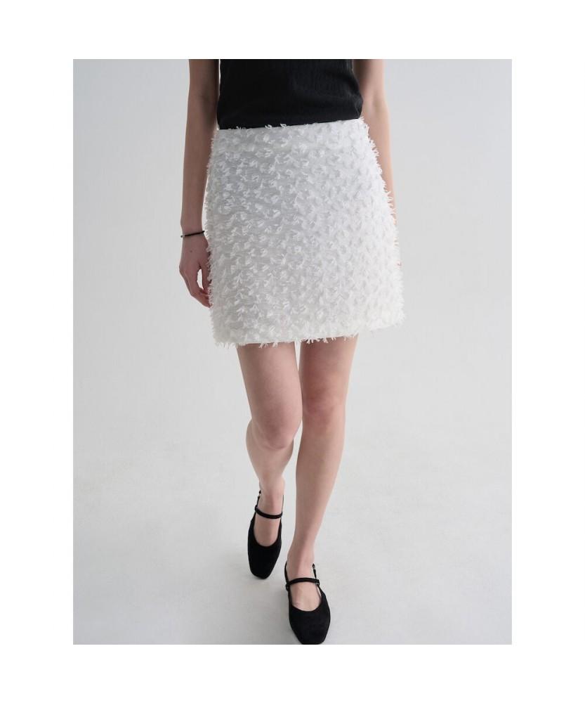 8SECONDS Motif Mini Skirt White