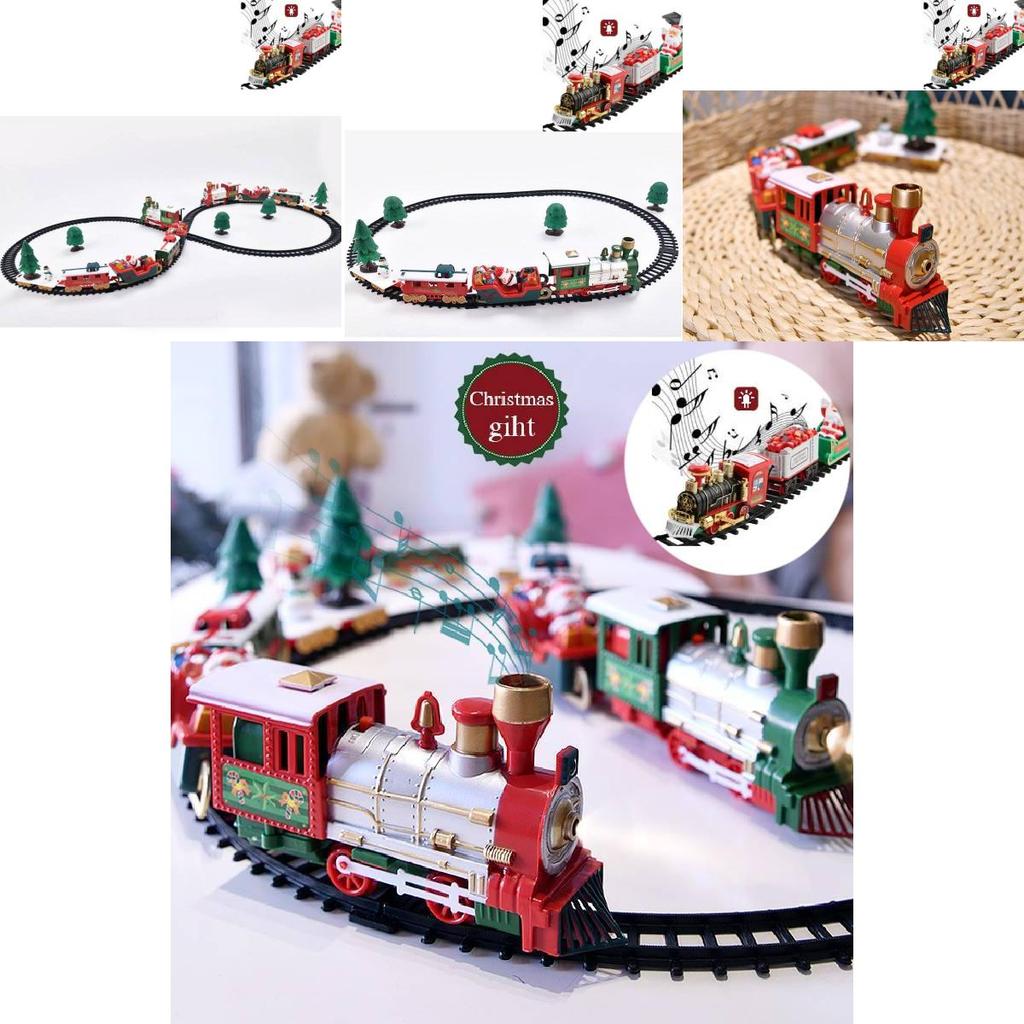 Colorful Electric Toy Train Set With Lights Music And Holiday Cheer For Kids