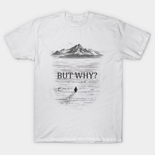 

Men Black Print T-shirt Penguin Why  – Nihilist Penguin Meme No-Cut Transfer Paper Print Cotton Tshirt 3XL белый