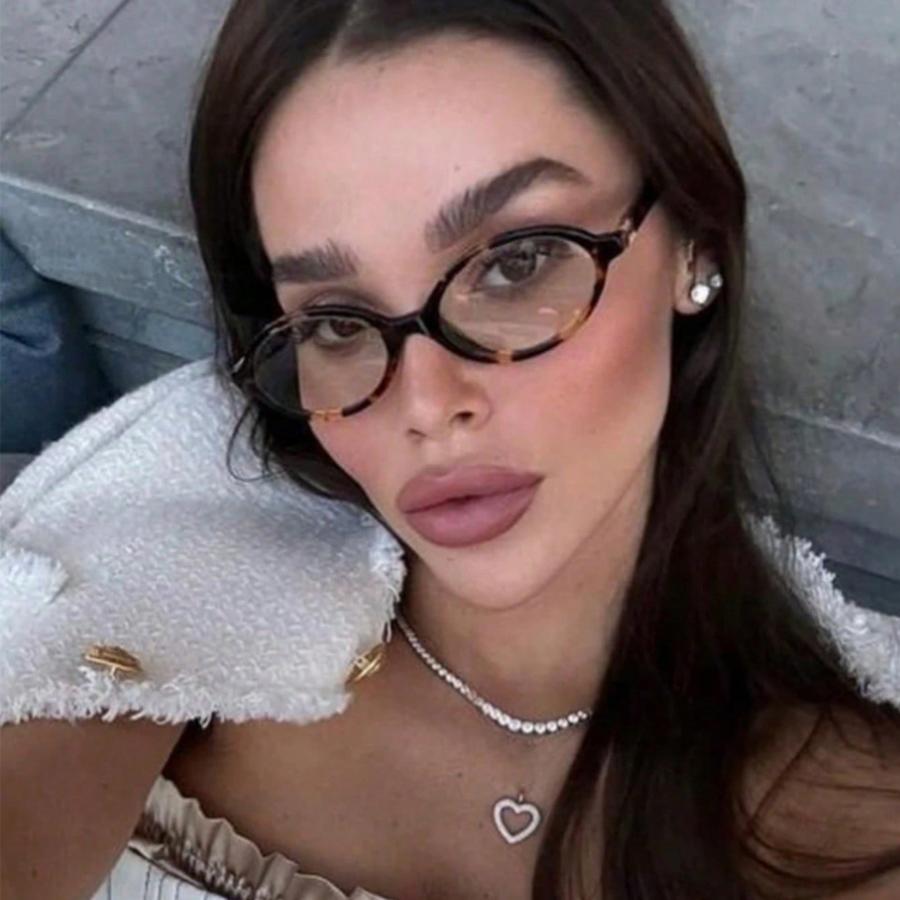 Oval Leopard Glasses Anti-blue Eye Protection Decorative Flat Mirror Ladies Luxury Fashion Glasses Accessories Glasses