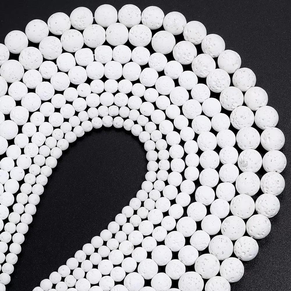 DIY Round Beads Multiple Sizes Loose Beads Fashion Volcanic Lava Beads  Jewelry Making