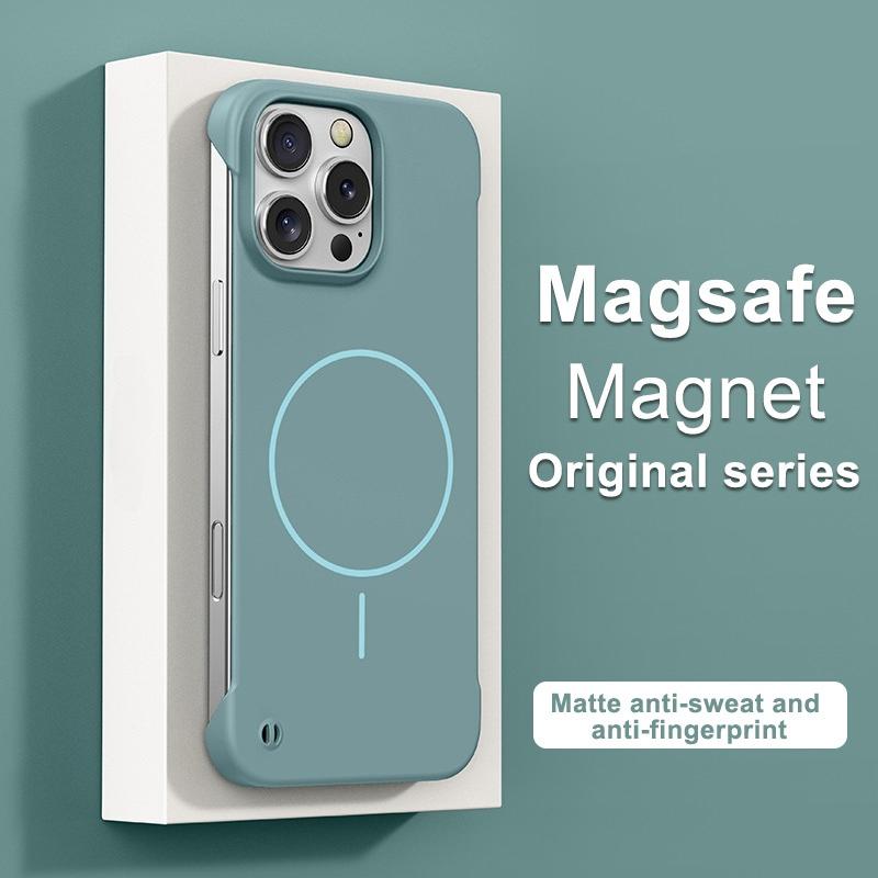 

Frameless Solid Color Magnetic Case For iPhone 17 Air 16 16E 15 14 Plus 13 12 11 Pro Max XS X XR For Magsafe Ultra Thin PC Cover iPhone X