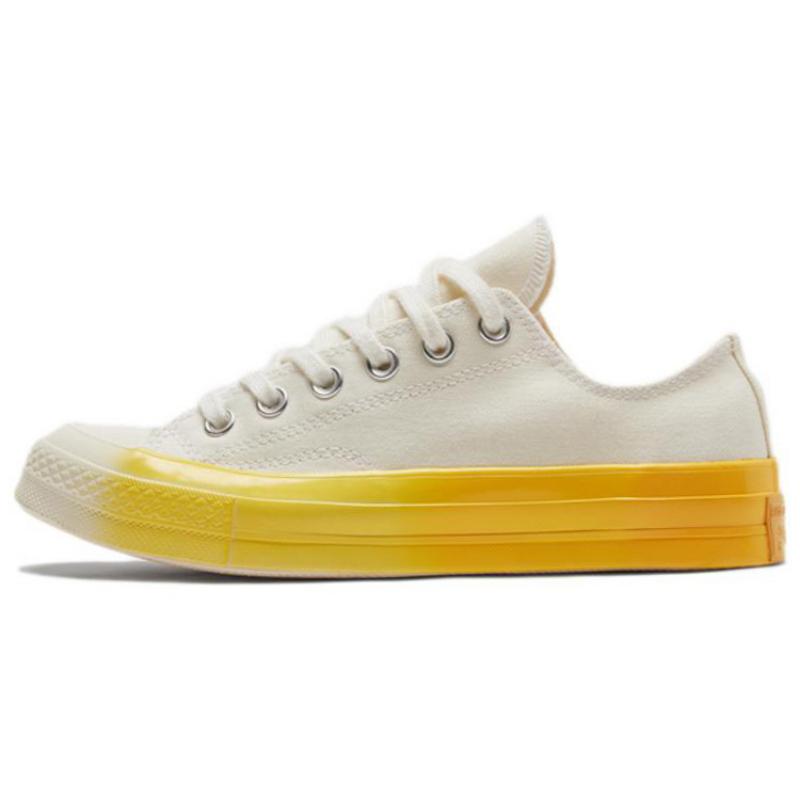 Converse 1970s Chuck Taylor All Star Gradient Non-slip Wear-resistant Wrap Lightweight Low-top Canvas Shoes Women's Off-white Yellow