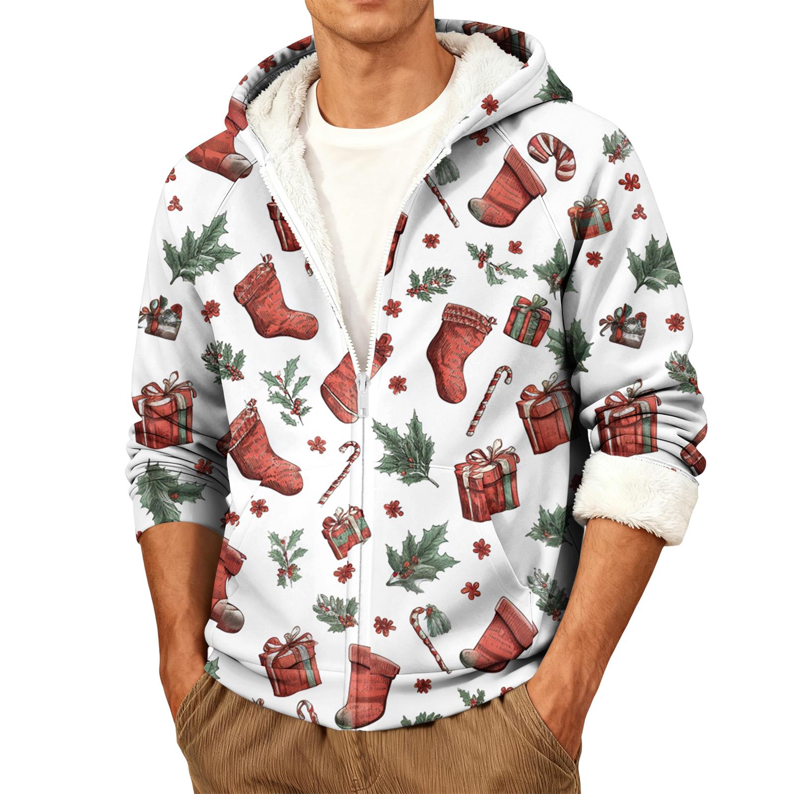 

Men s Casual Warm Hooded Jacket XL белый